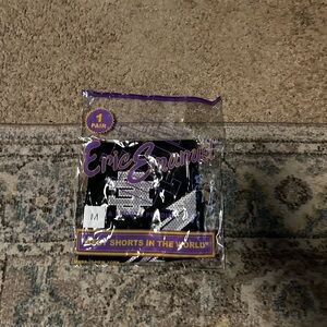 Eric Emanuel EE Black Lightning Bolt Shorts